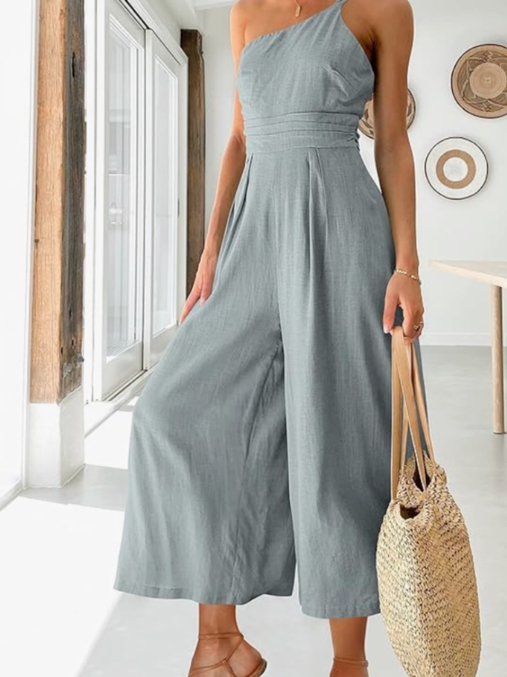 Anrabess One Shoulder Romper